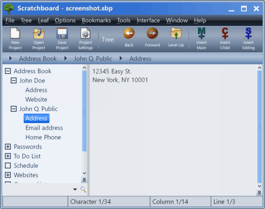 Screenshot of Scratchboard